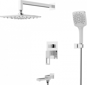 Душевой комплект Gappo G17 G7117-8 белый, хром, Душевые панели, Душевые системы, Душевые стойки, Гарнитуры, лейки, тропический душ в Москве Тел.: +7 (968) 040-40-82
