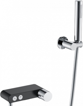 Смеситель для ванны с душем Boheme Stick 123-BCR black diamond chrome купить по всей России