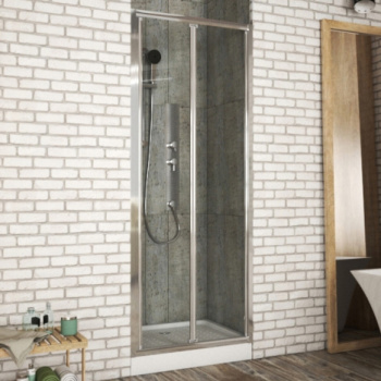 Душевая дверь в нишу Bravat Drop 100x200 складная интернет магазина сантехники Акванота