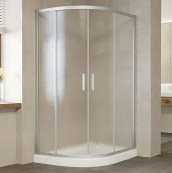Душевой уголок Vegas Glass ZS-F 120*90 07 02 профиль матовый хром, стекло шиншилла интернет магазина сантехники Акванота