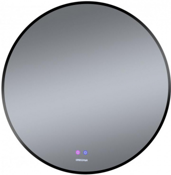 Зеркало Grossman Cosmo-норма Black 80x80x4,5 LED с сенсорным выключателем и подогревом