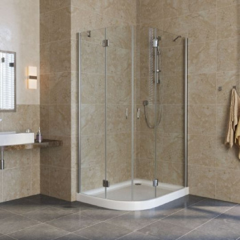 Душевой уголок Vegas Glass AFS-F Lux 110*80 08 01 R профиль глянцевый хром, стекло прозрачное интернет магазина сантехники Акванота
