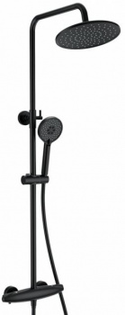 Душевая система Wonzon & Woghand WW-B3031-A-MB термостат, черный матовый, Душевые панели, Душевые системы, Стойки, Гарнитуры, лейки, тропический душ в Москве Тел.: +7 (968) 040-40-82