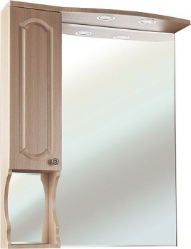 Зеркало-шкаф Bellezza Камелия 75 L светлый лен