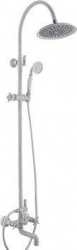 Душевая стойка Elghansa Praktic 2312660-2F stone white, Душевые панели, Душевые системы, Стойки, Гарнитуры, лейки, тропический душ в Москве Тел.: +7 (968) 040-40-82