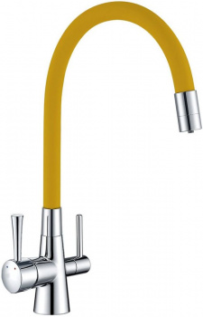Смеситель Lemark Comfort LM3075C-Yellow для кухни с фильтром купить по всей России