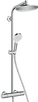 Душевая стойка Hansgrohe Crometta S 240 1jet Showerpipe EcoSmart 27268000 9 л, Душевые панели, Душевые системы, Стойки, Гарнитуры, лейки, тропический душ в Москве Тел.: +7 (968) 040-40-82
