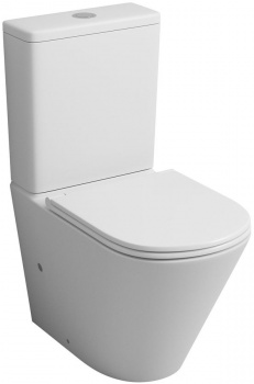 Унитаз-компакт Grossman GR-4450MS белый матовый slim безободковый микролифт в интернет магазине сантехники Акванота в Москве Тел.: +7 (968) 040-40-82