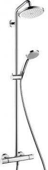 Душевая стойка Hansgrohe Croma 220 Showerpipe 27188000 EcoSmart, Душевые панели, Душевые системы, Стойки, Гарнитуры, лейки, тропический душ в Москве Тел.: +7 (968) 040-40-82