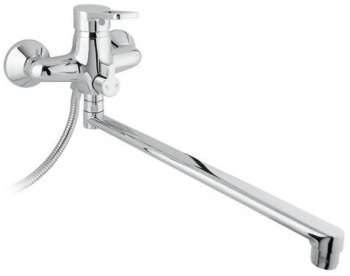 Смеситель для ванны и душа Timo Junior-Inox 1905Y-CR длинный излив купить по всей России