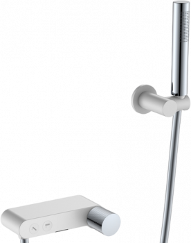 Смеситель для ванны с душем Boheme Stick 123-WCR.2 white touch chrome купить по всей России