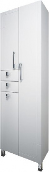 Пенал Triton Диана 60 L, 2 двери, 2 ящика, с бельевой корзиной, белый