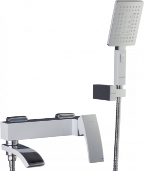 Смеситель для ванны с душем Gappo G07 G3207-8 белый, хром купить по всей России