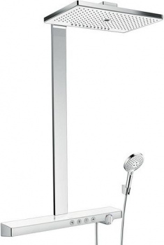 Душевая стойка Hansgrohe Rainmaker Select 460 3jet showerpipe, Душевые панели, Душевые системы, Стойки, Гарнитуры, лейки, тропический душ в Москве Тел.: +7 (968) 040-40-82