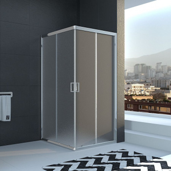 Душевой уголок Veconi Rovigo RV18-100K-02-19C1 100x100x195 рифленое интернет магазина сантехники Акванота
