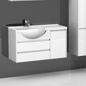 Тумба с раковиной Aquanet Лайн 90 L