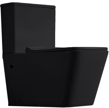 Унитаз-компакт CeramaLux 2171MB безободковый, Soft Close, черный матовый 33.5x60.5x81см в интернет магазине сантехники Акванота в Москве Тел.: +7 (968) 040-40-82