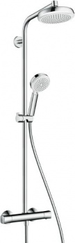 Душевая стойка Hansgrohe Crometta 160 1 Jet 27264400 с термостатом, Душевые панели, Душевые системы, Стойки, Гарнитуры, лейки, тропический душ в Москве Тел.: +7 (968) 040-40-82