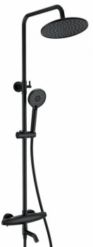 Душевая система Wonzon & Woghand WW-B3031-A3-MB термостат, черный матовый, Душевые панели, Душевые системы, Стойки, Гарнитуры, лейки, тропический душ в Москве Тел.: +7 (968) 040-40-82