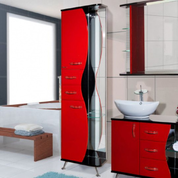 Пенал Bellezza Рио 50 L красный с черным