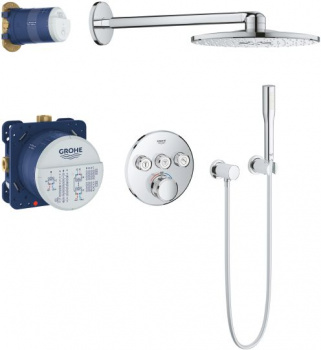 Душевой комплект Grohe Grohtherm SmartControl 34705000 с термостатом, Душевые панели, Душевые системы, Душевые стойки, Гарнитуры, лейки, тропический душ в Москве Тел.: +7 (968) 040-40-82