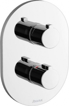 Смеситель с термостатом для ванны Ravak Chrome CR 063.00 с внутренней частью купить по всей России