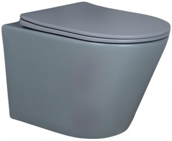 Подвесной унитаз GID Tr2130Gm безободковый, серый матовый