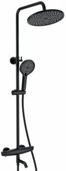 Душевая система Wonzon & Woghand WW-B3031-A2-MB термостат, черный матовый, Душевые панели, Душевые системы, Стойки, Гарнитуры, лейки, тропический душ в Москве Тел.: +7 (968) 040-40-82