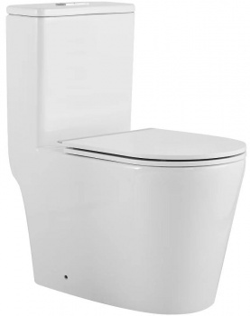 Унитаз моноблок SantiLine SL-5029 белый, с сиденьем микролифт в интернет магазине сантехники Акванота в Москве Тел.: +7 (968) 040-40-82