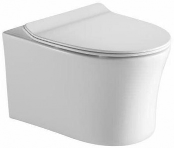 Подвесной унитаз CeramaLux B2347 безободковый, крышка микролифт в интернет магазине сантехники Акванота в Москве Тел.: +7 (968) 040-40-82