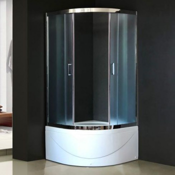 Душевой уголок Royal Bath RB 100BK-C-CH с поддоном интернет магазина сантехники Акванота