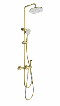 Душевая система Wonzon & Woghand WW-B3097-A-BG термостат, матовое золото, Душевые панели, Душевые системы, Стойки, Гарнитуры, лейки, тропический душ в Москве Тел.: +7 (968) 040-40-82