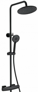 Душевая система Wonzon & Woghand WW-B3035-A-MB термостат, черный матовый, Душевые панели, Душевые системы, Стойки, Гарнитуры, лейки, тропический душ в Москве Тел.: +7 (968) 040-40-82