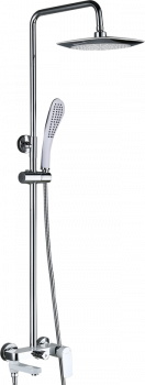 Душевая стойка Gappo G48 G2448 хром с белым, Душевые панели, Душевые системы, Стойки, Гарнитуры, лейки, тропический душ в Москве Тел.: +7 (968) 040-40-82