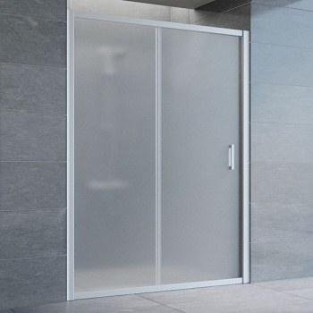 Душевая дверь в нишу Vegas Glass ZP 140 07 10 профиль матовый хром, стекло сатин интернет магазина сантехники Акванота
