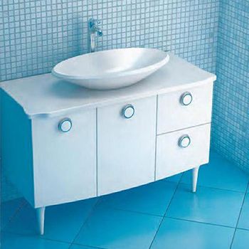 Тумба с раковиной Triton Лира 115 R, 2 двери, 2 ящика, белая
