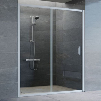 Душевая дверь в нишу Vegas Glass ZP 160 07 01 профиль матовый хром, стекло прозрачное интернет магазина сантехники Акванота