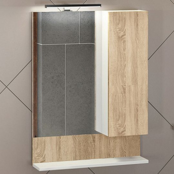 Зеркало-шкаф Comforty Рига 60 дуб сонома