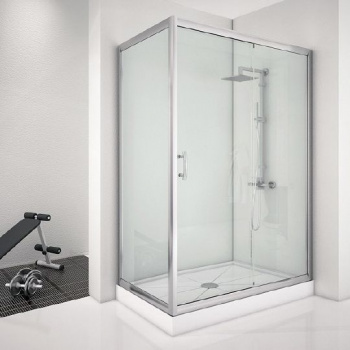 Душевой уголок Aquanet Alfa NAA1131 800х1500х2000 стекло прозрачное, профиль хром интернет магазина сантехники Акванота