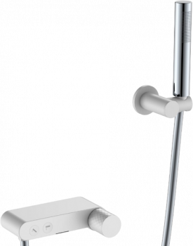 Смеситель для ванны с душем Boheme Stick 123-WCR white diamond chrome купить по всей России