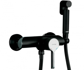 Гигиенический душ со смесителем Gappo G03 G2003-6 Черный с хромом, матовый купить по всей России
