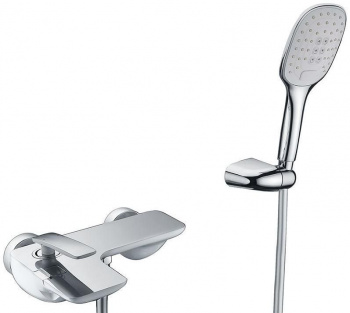 Смеситель для ванны и душа Timo Helmi 4014/00-16Y chrome/white купить по всей России