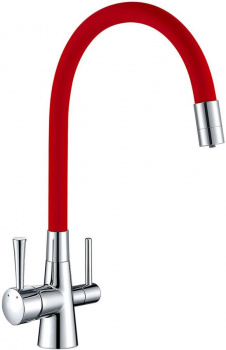 Смеситель Lemark Comfort LM3075C-Red для кухни с фильтром купить по всей России