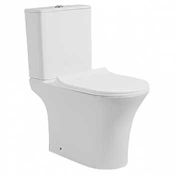 Унитаз компакт CeramaLux 1217-P безободковый, микролифт в интернет магазине сантехники Акванота в Москве Тел.: +7 (968) 040-40-82