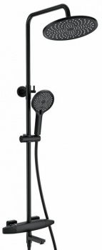 Душевая система Wonzon & Woghand WW-B3035-A2-MB термостат, черный матовый, Душевые панели, Душевые системы, Стойки, Гарнитуры, лейки, тропический душ в Москве Тел.: +7 (968) 040-40-82