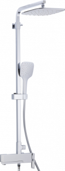 Душевая стойка Gappo G17 G2417-8 белый, хром, Душевые панели, Душевые системы, Стойки, Гарнитуры, лейки, тропический душ в Москве Тел.: +7 (968) 040-40-82