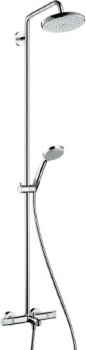 Душевая стойка Hansgrohe Croma 220 Showerpipe 27223000 с термостатом, Душевые панели, Душевые системы, Стойки, Гарнитуры, лейки, тропический душ в Москве Тел.: +7 (968) 040-40-82