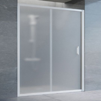 Душевая дверь в нишу Vegas Glass ZP 160 01 10 профиль белый, стекло сатин интернет магазина сантехники Акванота