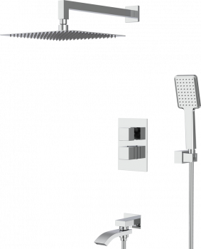 Душевой комплект Gappo G07 G7107-40 хром, Душевые панели, Душевые системы, Душевые стойки, Гарнитуры, лейки, тропический душ в Москве Тел.: +7 (968) 040-40-82