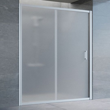 Душевая дверь в нишу Vegas Glass ZP 160 07 10 профиль матовый хром, стекло сатин интернет магазина сантехники Акванота